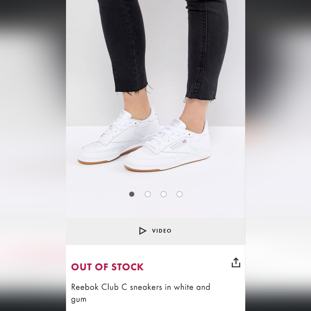 Reebok Club C sneakers in White and Gum